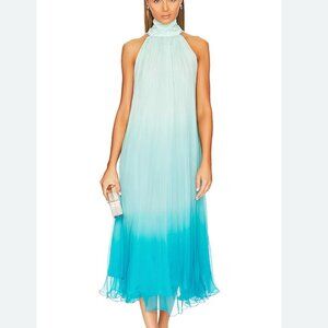 NWT Azeeza Atwood Midi Dress in Sky & Ocean size medium